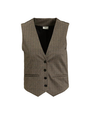 geruit gilet JDYGEGGO bruin