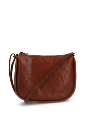 leren crossbody tas cognac
