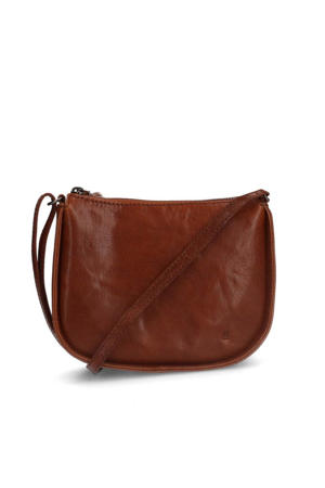 leren crossbody tas cognac