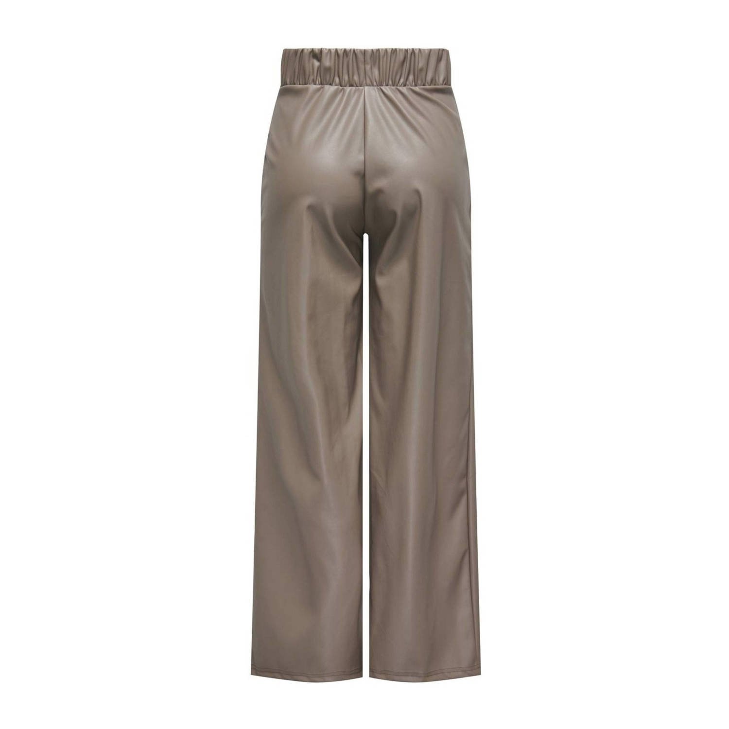 JDY Shelly Sterk x Wehkamp high waist straight fit broek SOYA taupe