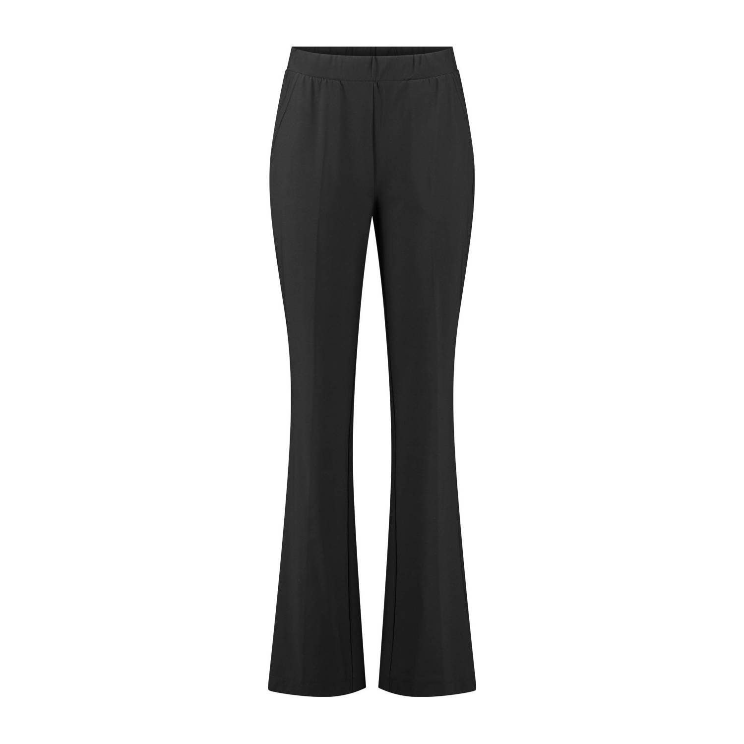 Claudia Sträter CLAUDIA BY CLAUDIA STRÄTER regular fit broek van travelstof zwart
