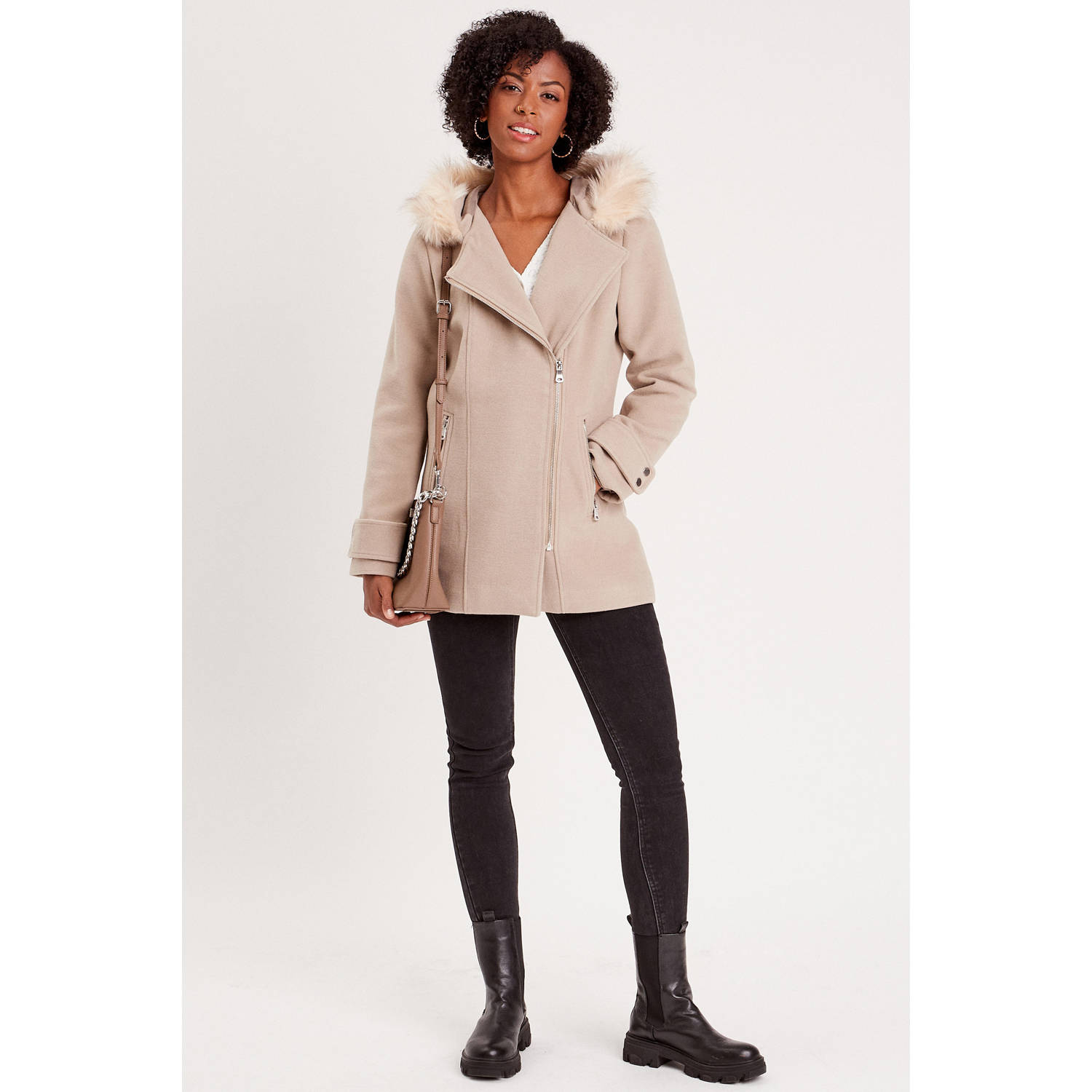 Cache winterjas beige