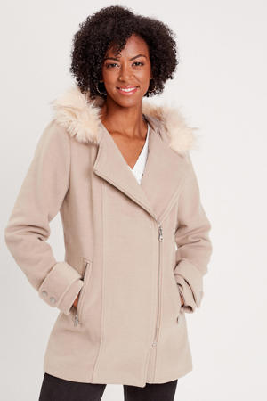 winterjas beige