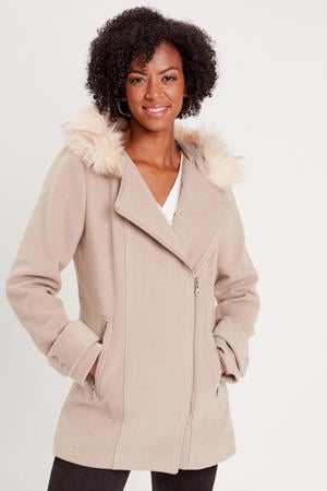 winterjas beige