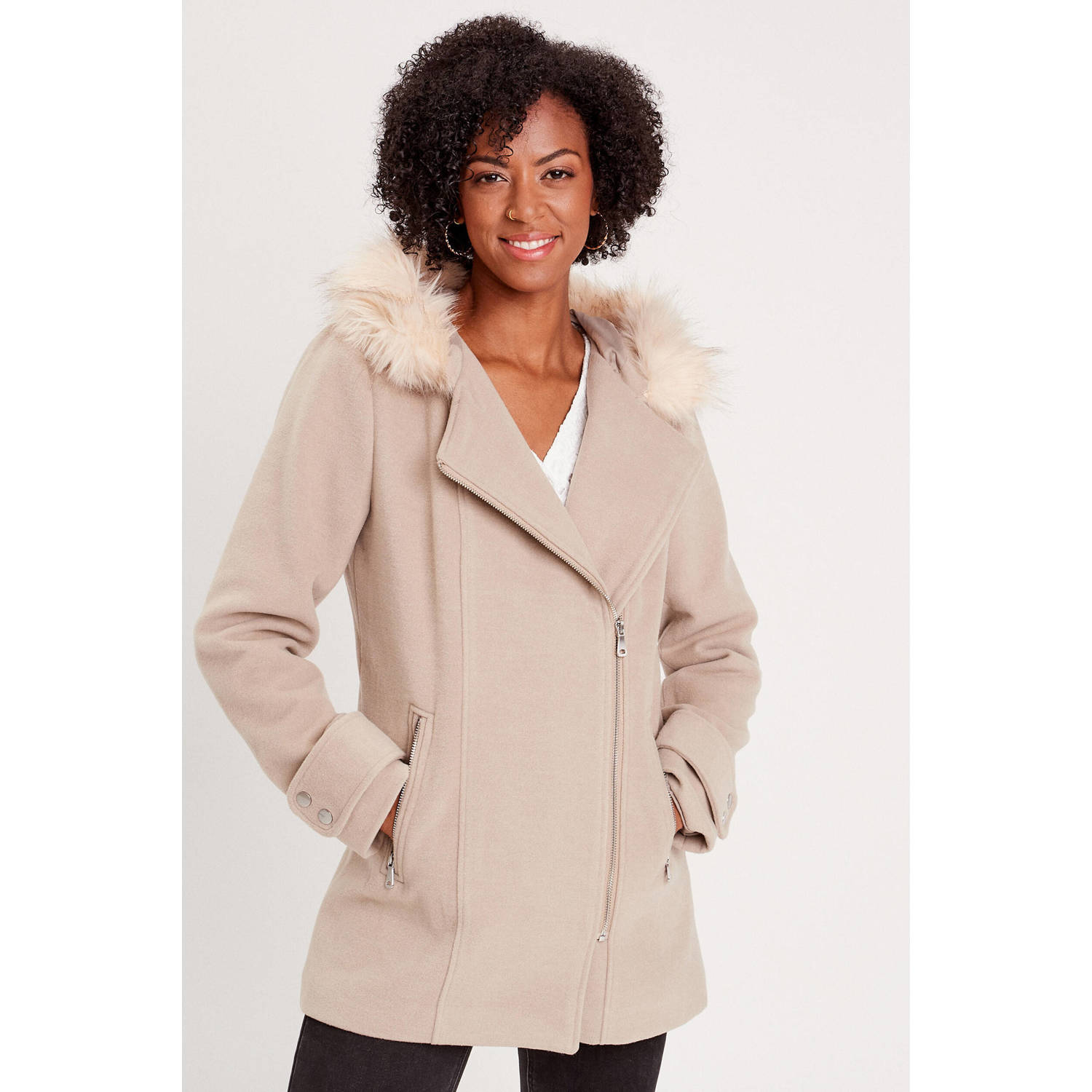 Cache winterjas beige