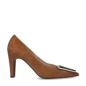 suède pumps camel