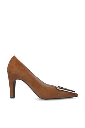 suède pumps camel
