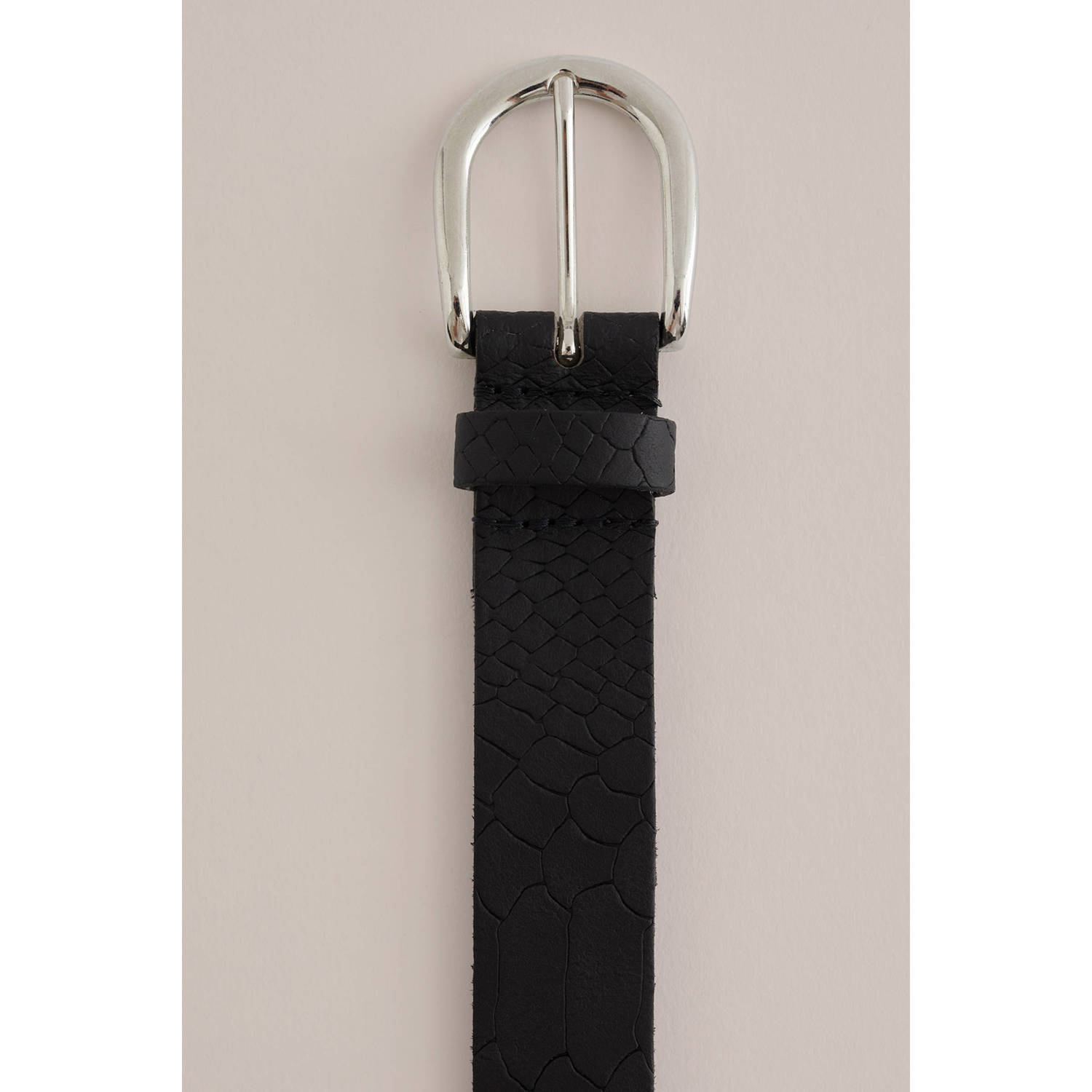WE Fashion leren riem zwart