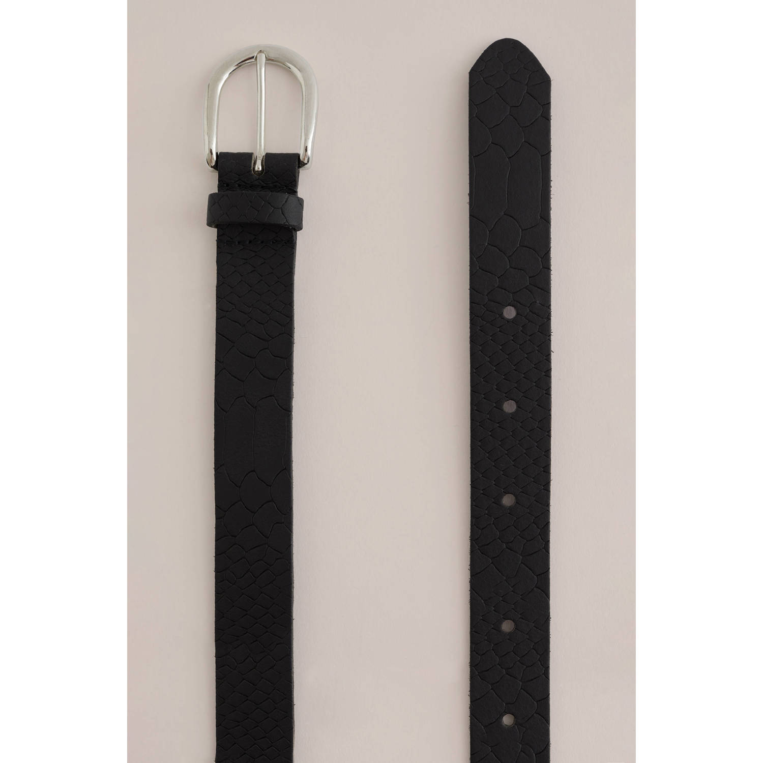 WE Fashion leren riem zwart