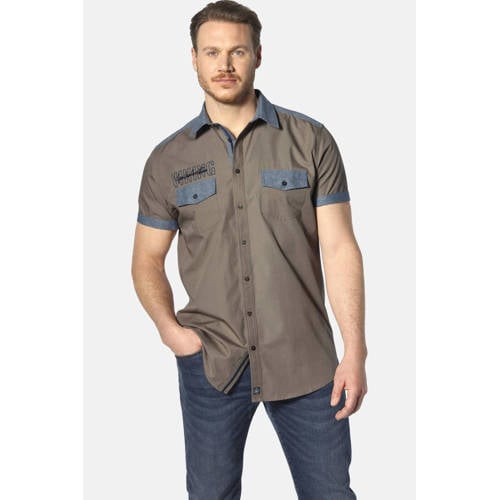 Jan Vanderstorm casual overhemd HERKKO Plus Size beige afbeelding