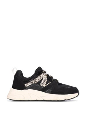 leren sneakers zwart