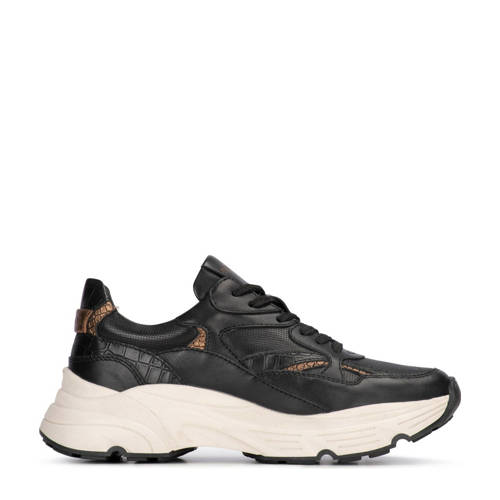 Haboob LouLou chunky leren sneakers zwart afbeelding