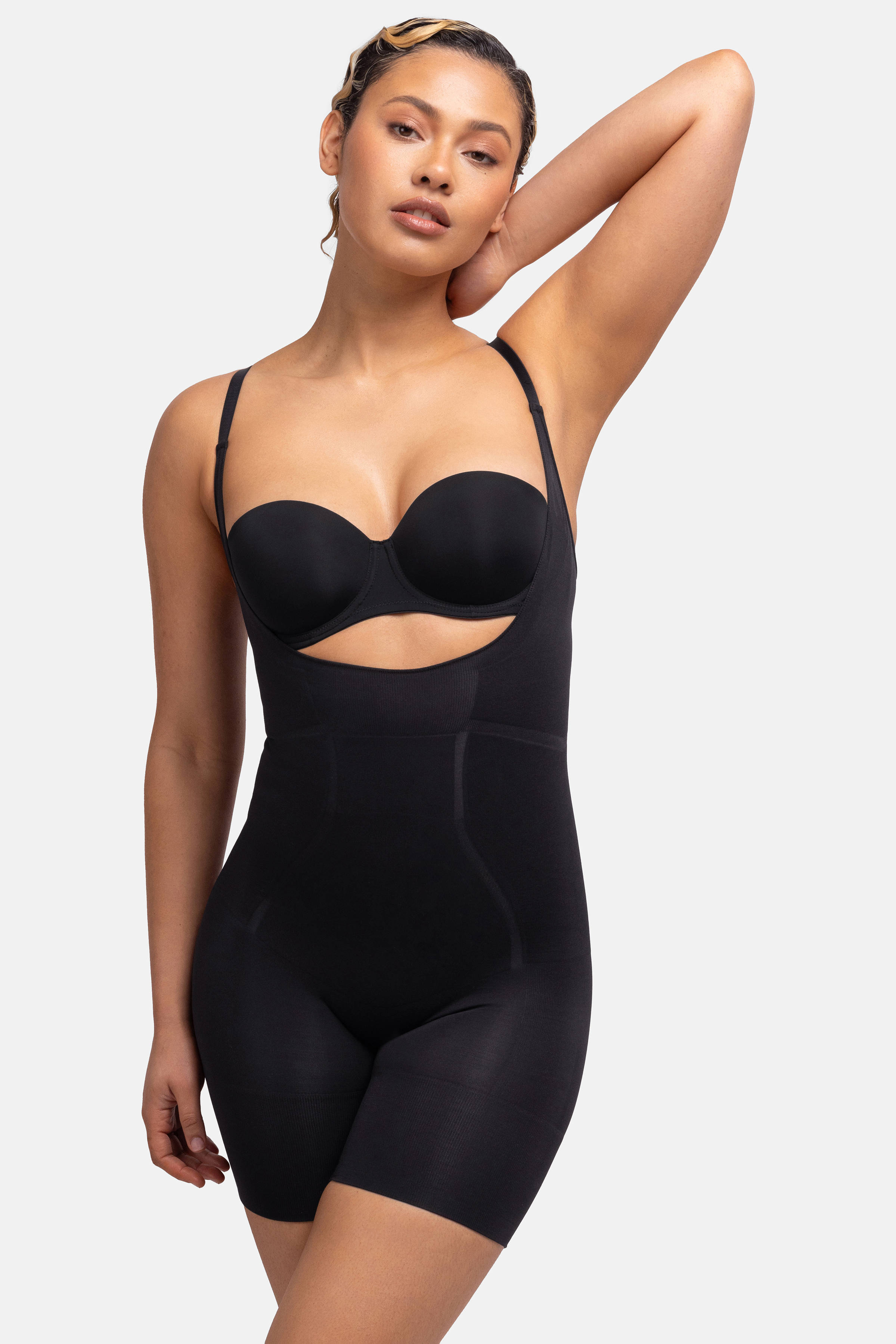 Dorina open bust corrigerende bodysuit Absolute Sculpt zwart | wehkamp