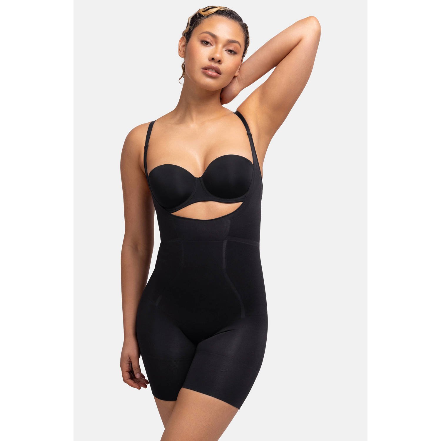 Dorina open bust corrigerende bodysuit Absolute Sculpt zwart