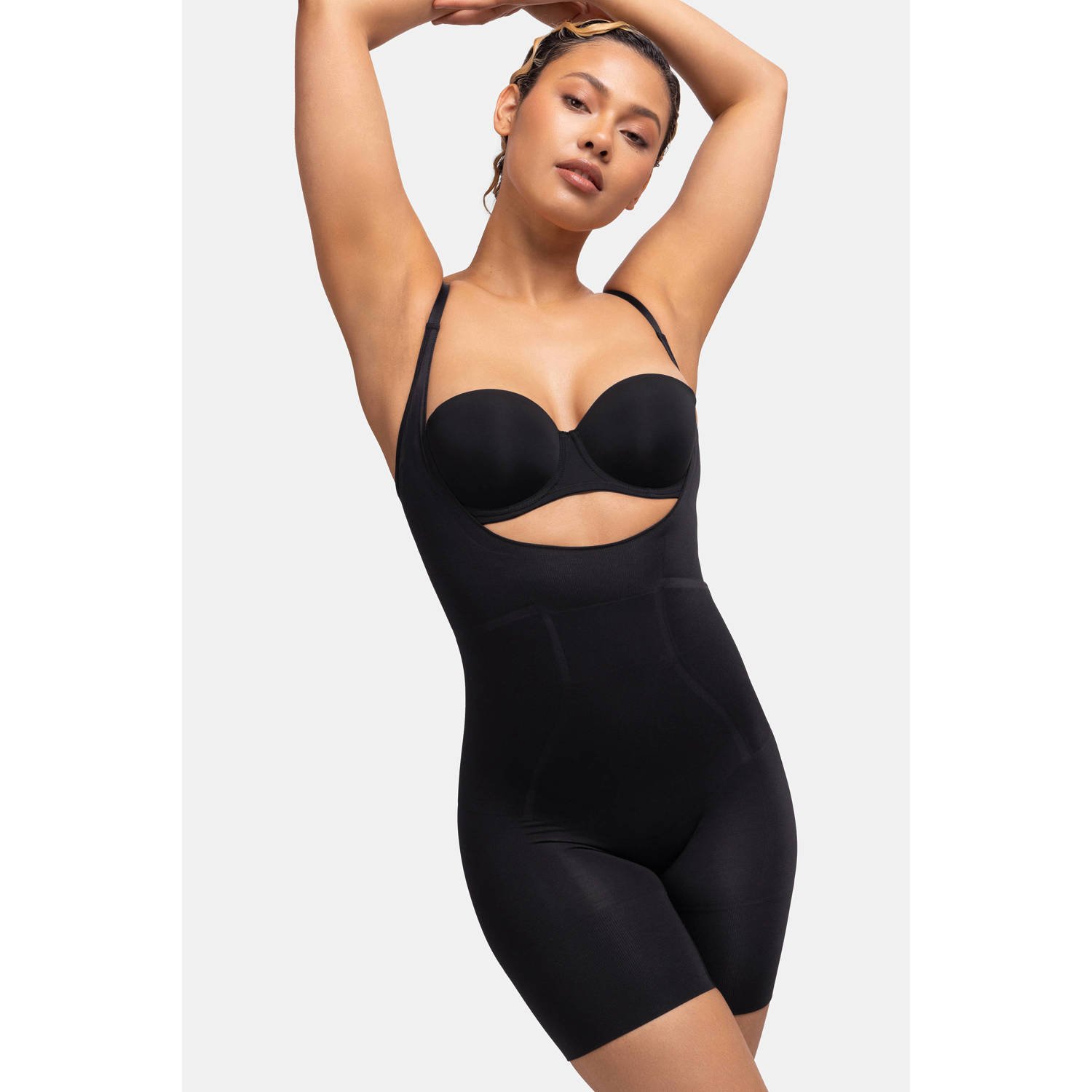 Dorina open bust corrigerende bodysuit Absolute Sculpt zwart