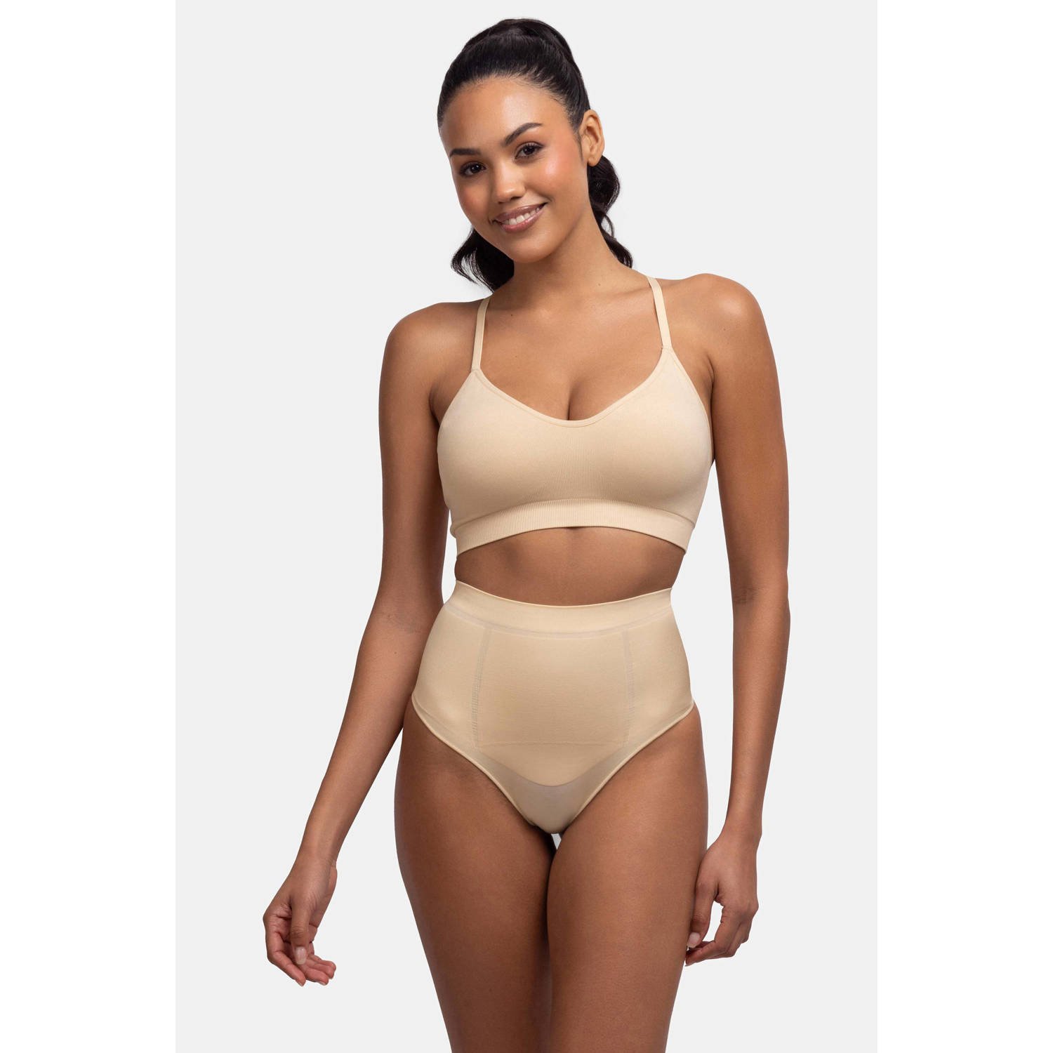 Dorina high waist corrigerende string Absolute Sculpt beige