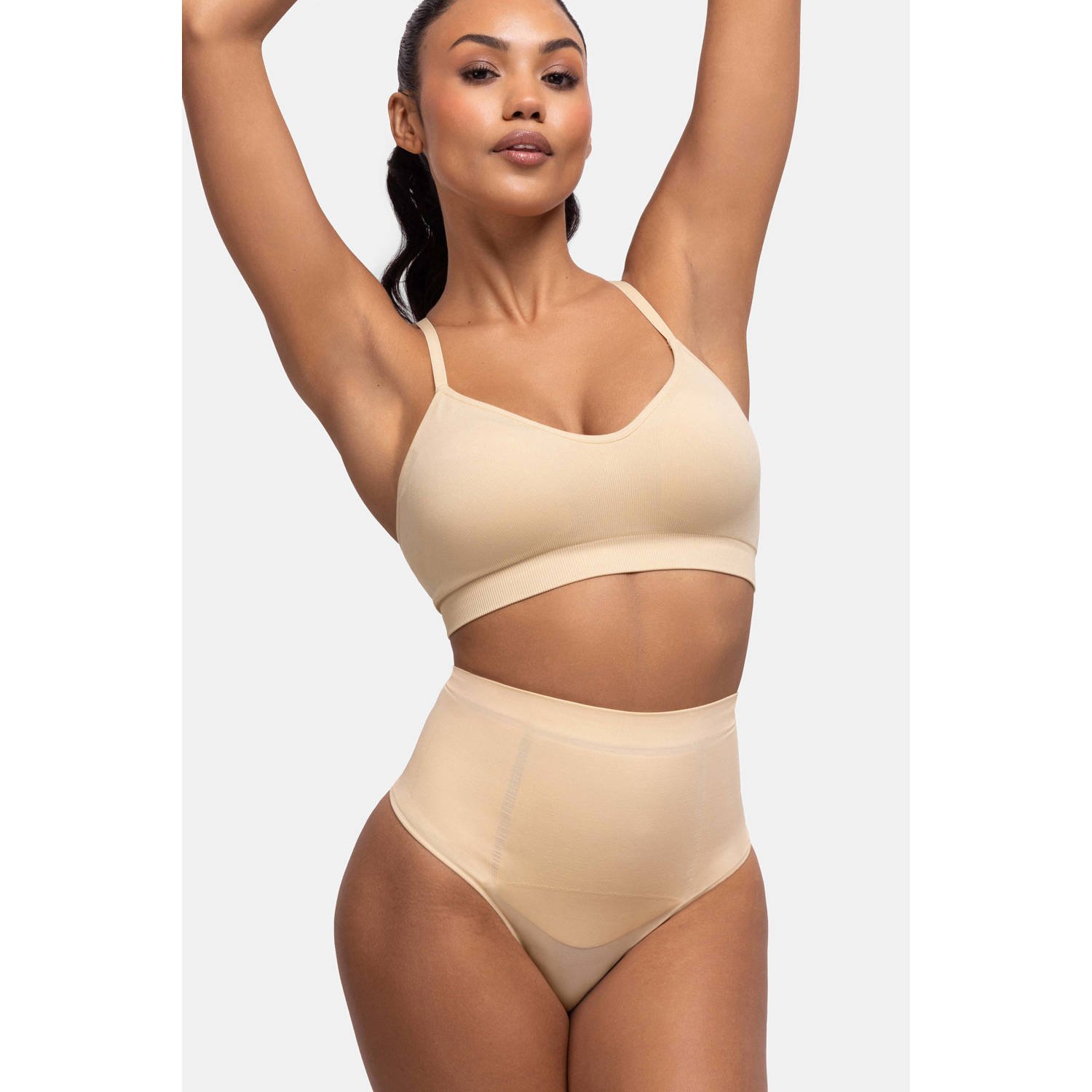 Dorina high waist corrigerende string Absolute Sculpt beige