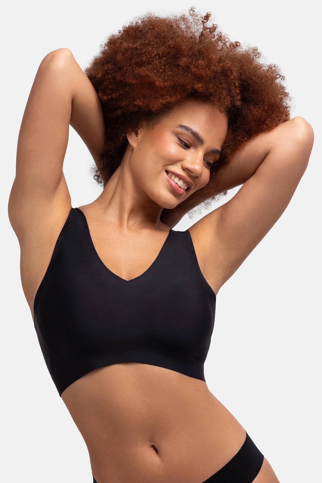 Dorina seamless voorgevormde bh top Airlite zwart