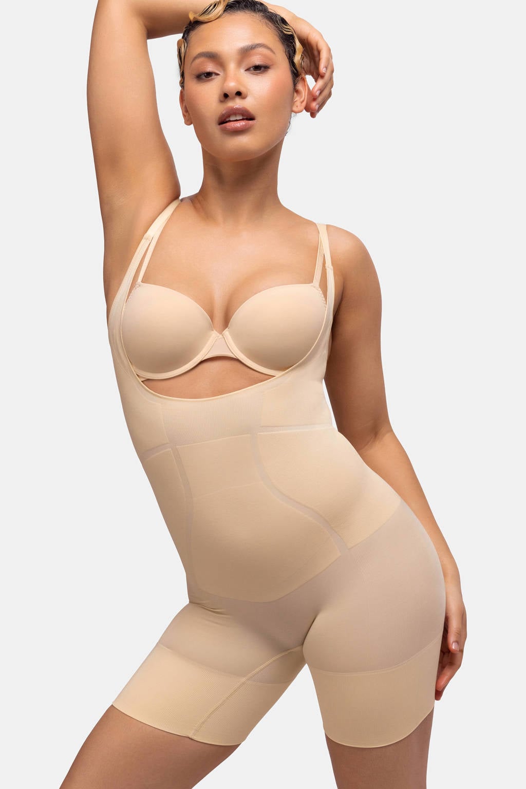 Lemorosy Beha voor dames, open rug, diepe U-hals, push-up beha met beugel, lage rug, multiway-bandjes, zwart, 75D