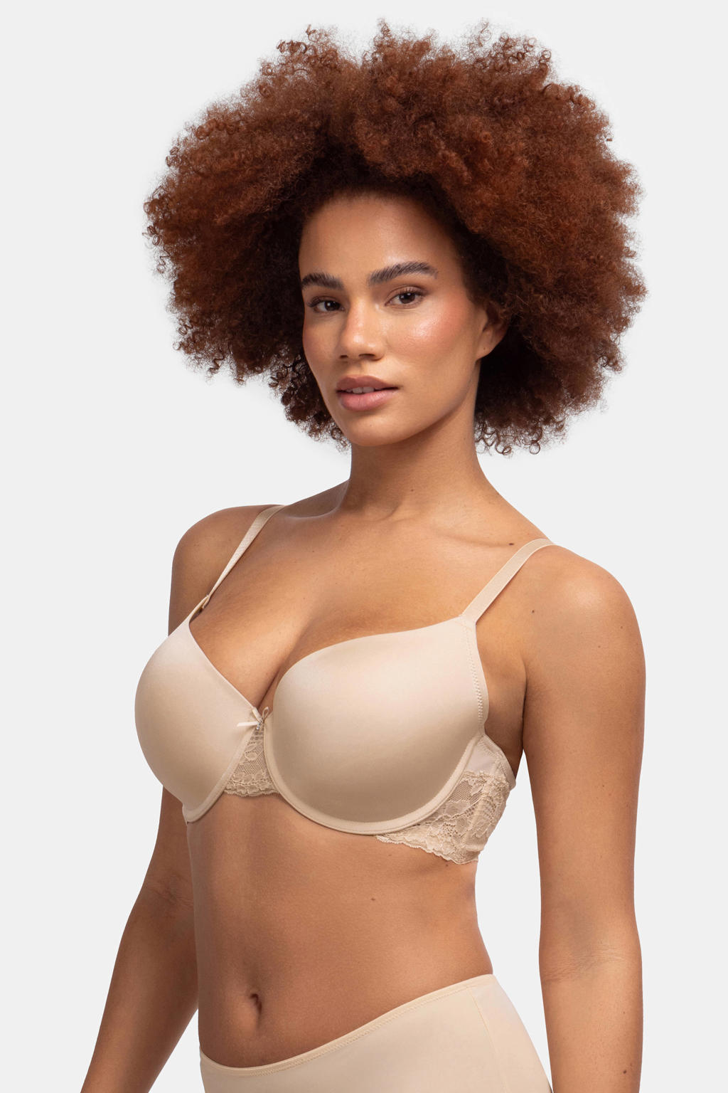 Dorina Curve voorgevormde T-shirt-bh met beugel Adele lichtbeige