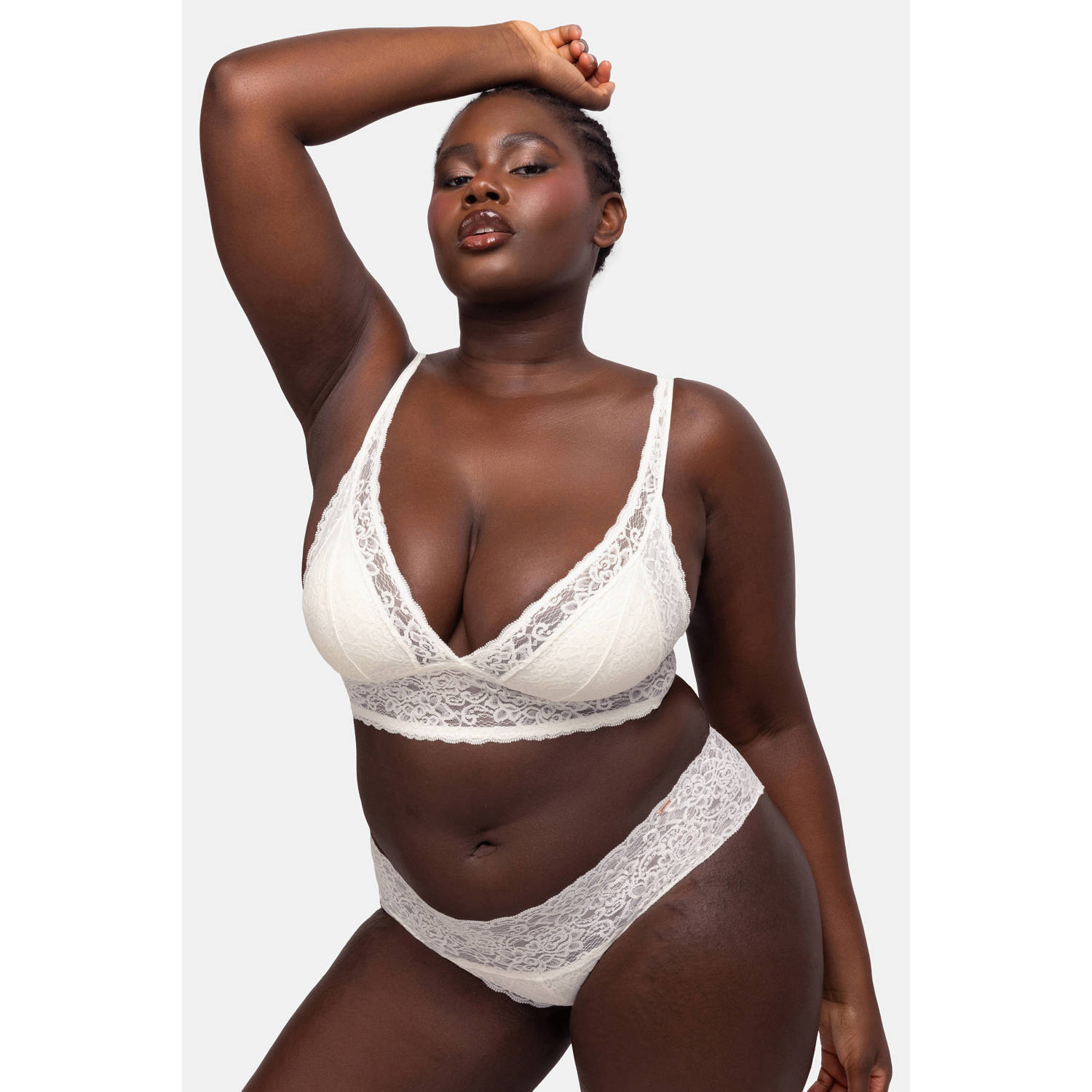 Dorina voorgevormde bralette Lana (set van 2) groen ecru