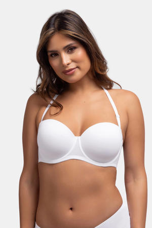 voorgevormde strapless balconette bh Michelle wit