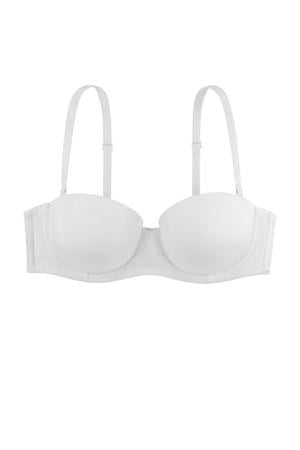 voorgevormde strapless balconette bh Michelle wit