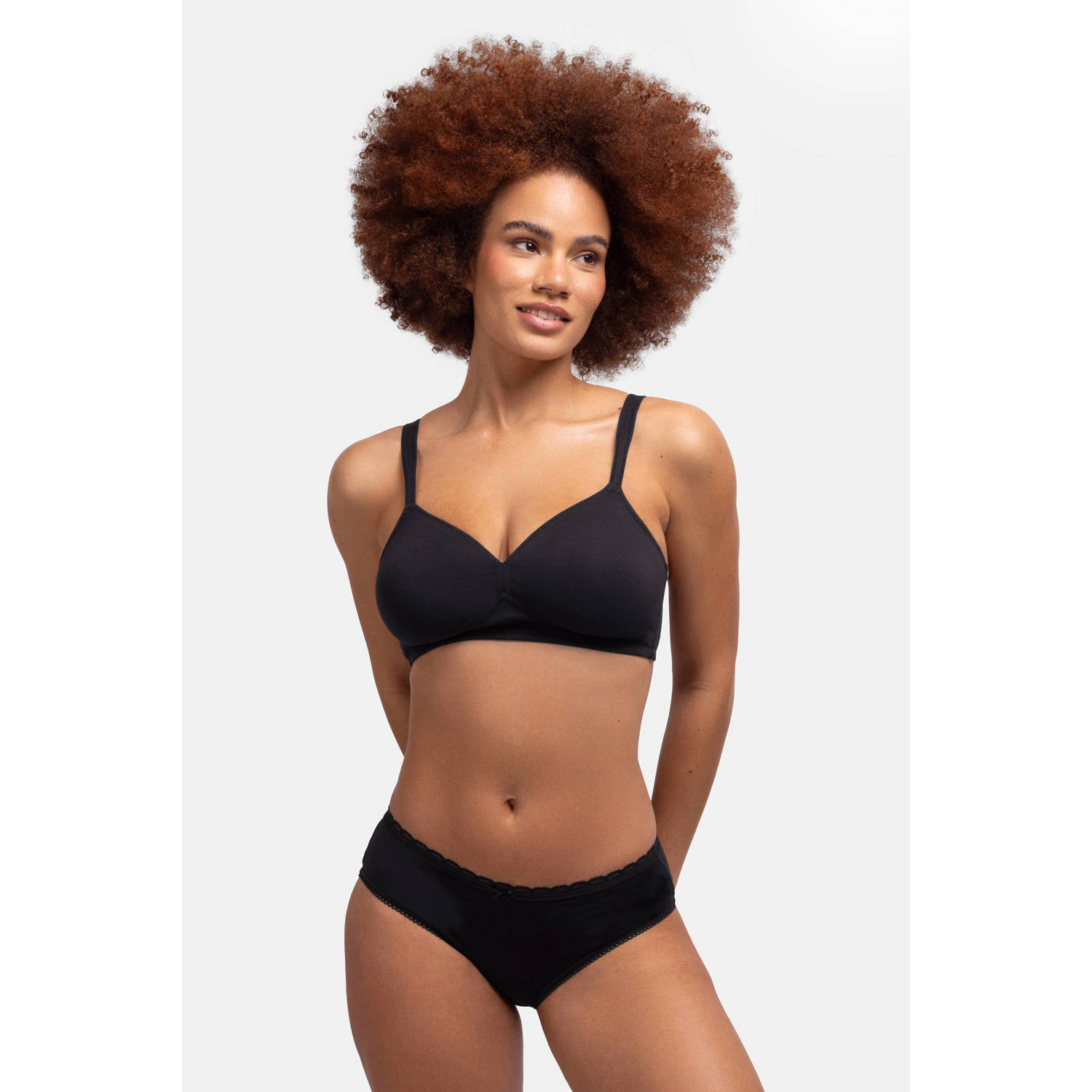 Dorina hipster Naomi (set van 5) zwart beige ecru
