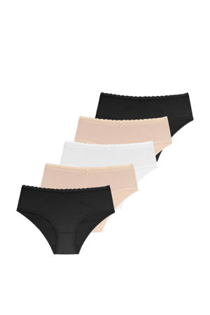 hipster Naomi (set van 5) zwart/beige/ecru