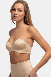 thumbnail: Dorina voorgevormde strapless bh zonder beugel Sublime Sculpt beige