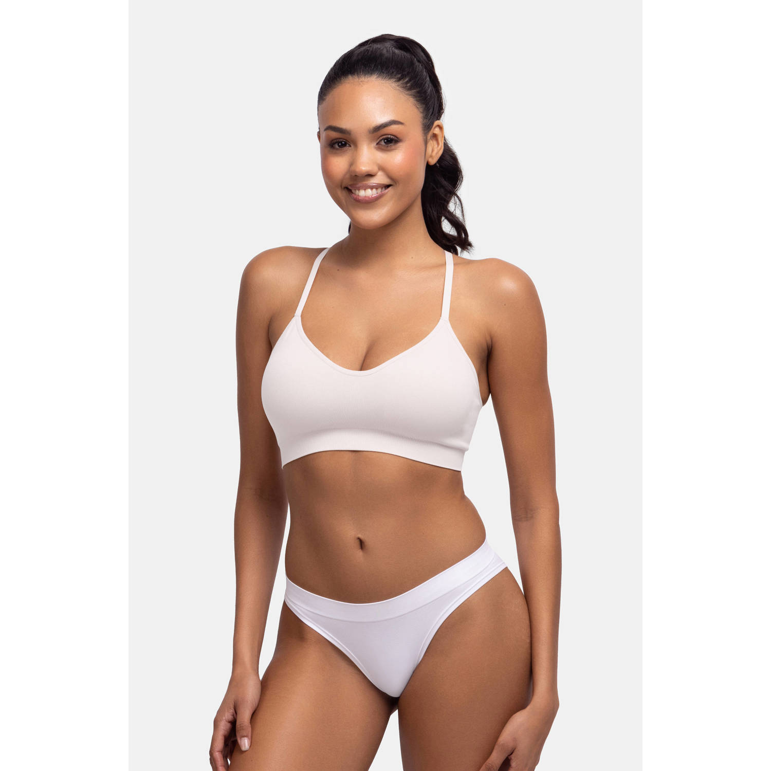Dorina slip Rosanne (set van 5) zwart roze blauw beige wit