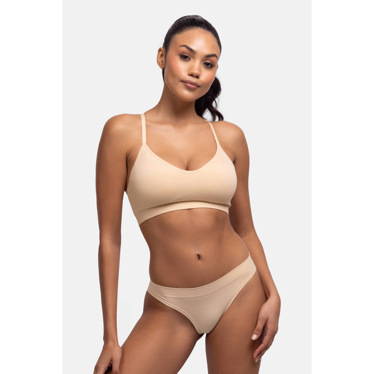 Dorina slip Rosanne (set van 5) zwart roze blauw beige wit
