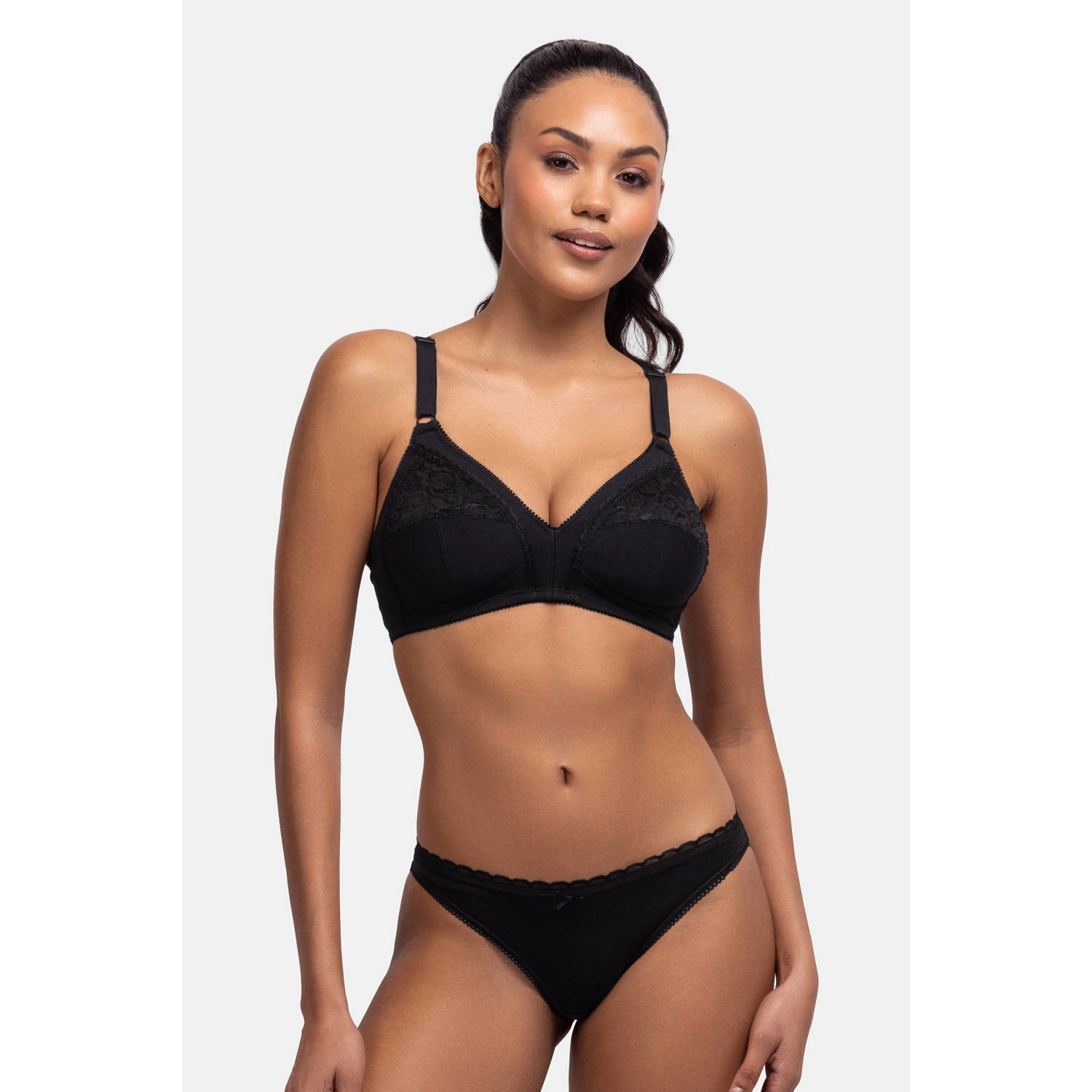 Dorina slip Naomi (set van 3) zwart