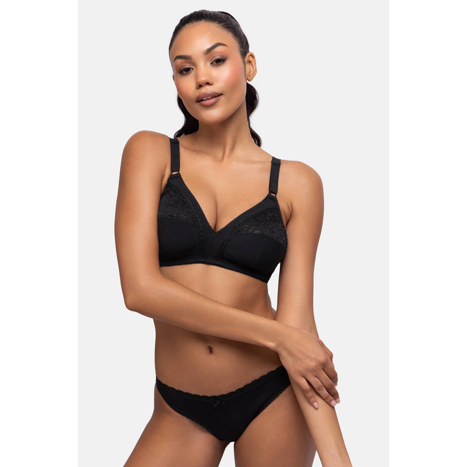 Dorina slip Naomi (set van 3) zwart