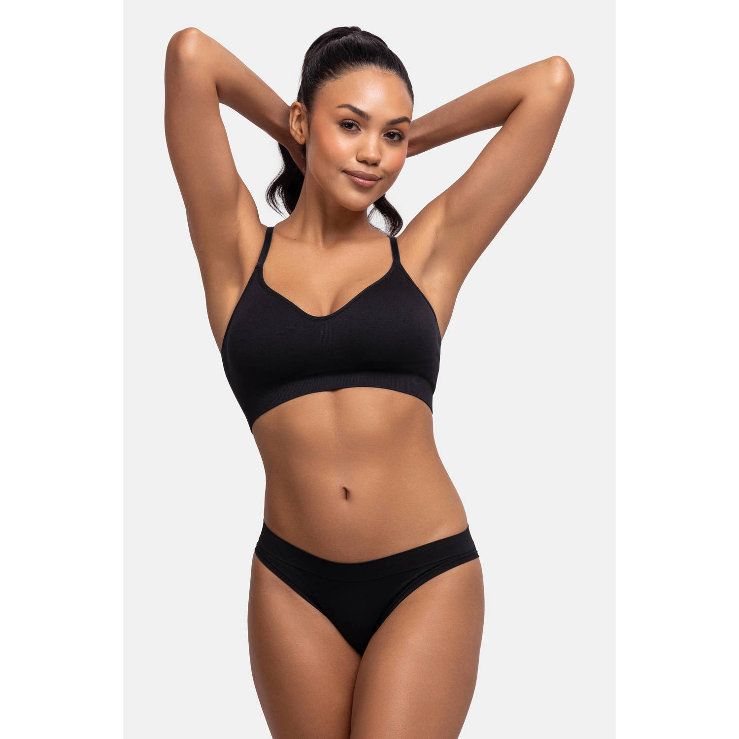 Dorina slip Rosanne (set van 5) zwart ecru grijs