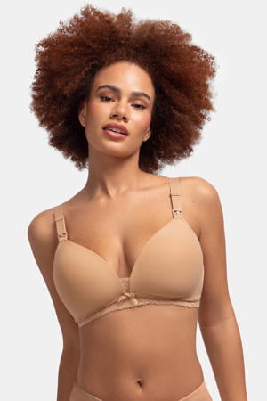 voorgevormde voedingsbh May beige