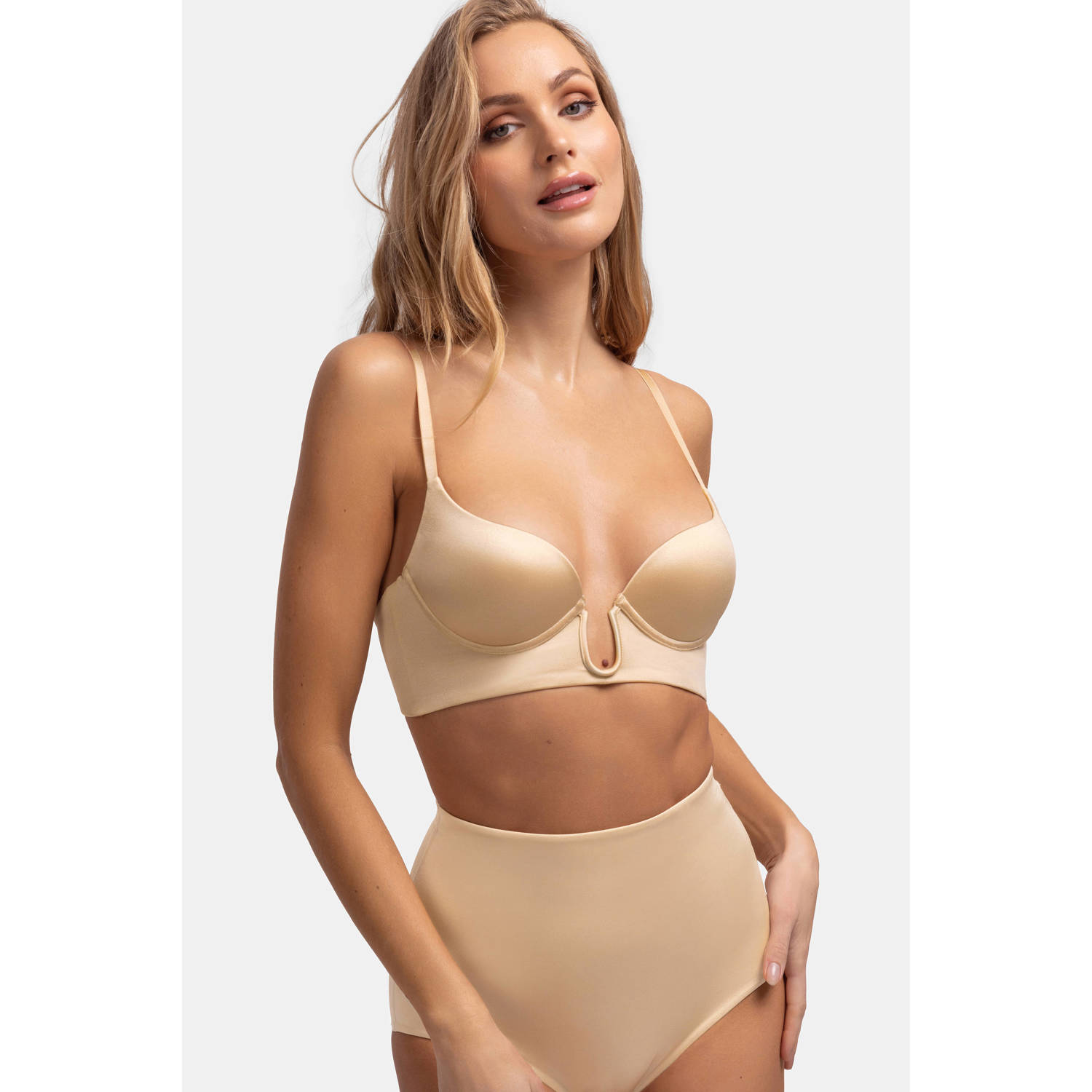 Dorina laag uitgesneden voorgevormde beugelbh Sublime Sculpt beige