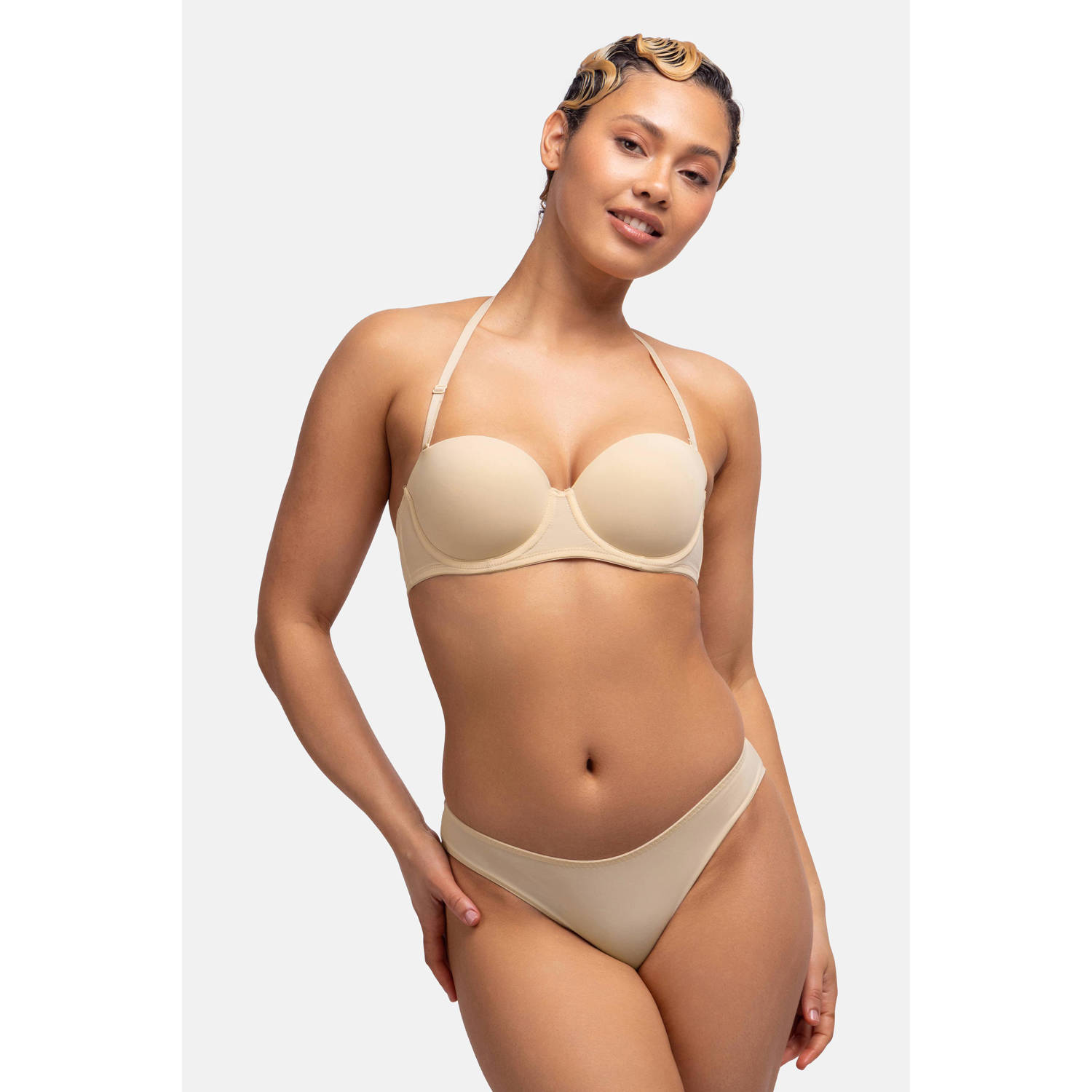 Dorina voorgevormde strapless beugelbh Michelle beige