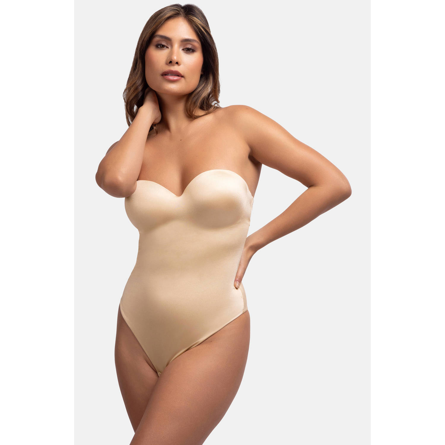 Dorina strapless corrigerende stringbody Sublime Sculpt beige