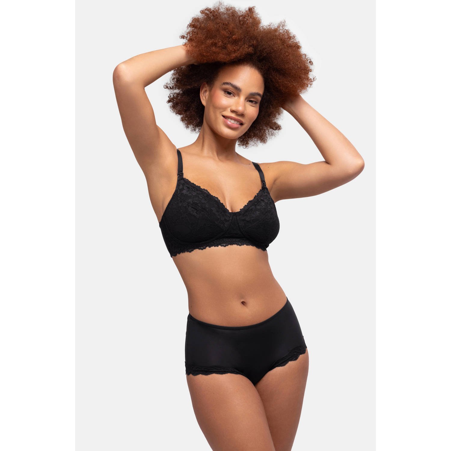 Dorina slip Evie (set van 2) beige zwart