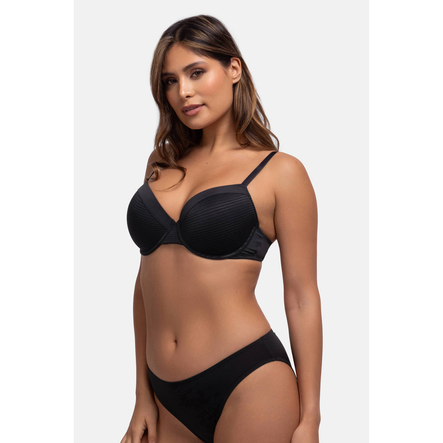 Dorina voorgevormde beugelbh Louise (set van 2) zwart beige