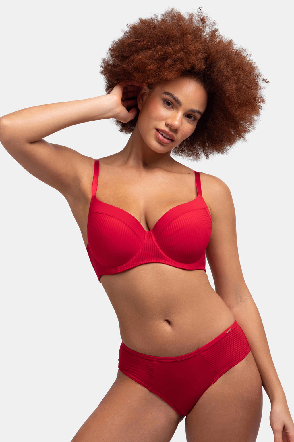 Dorina voorgevormde T-shirt-bh met beugel Carmen rood