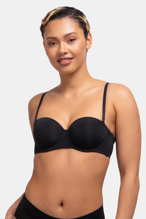 voorgevormde strapless balconette bh Michelle zwart
