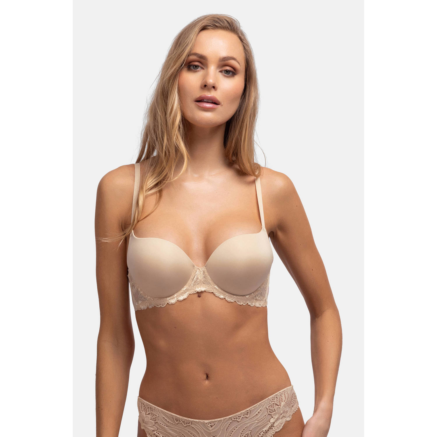 Dorina voorgevormde push-up bh Claire lichtbeige