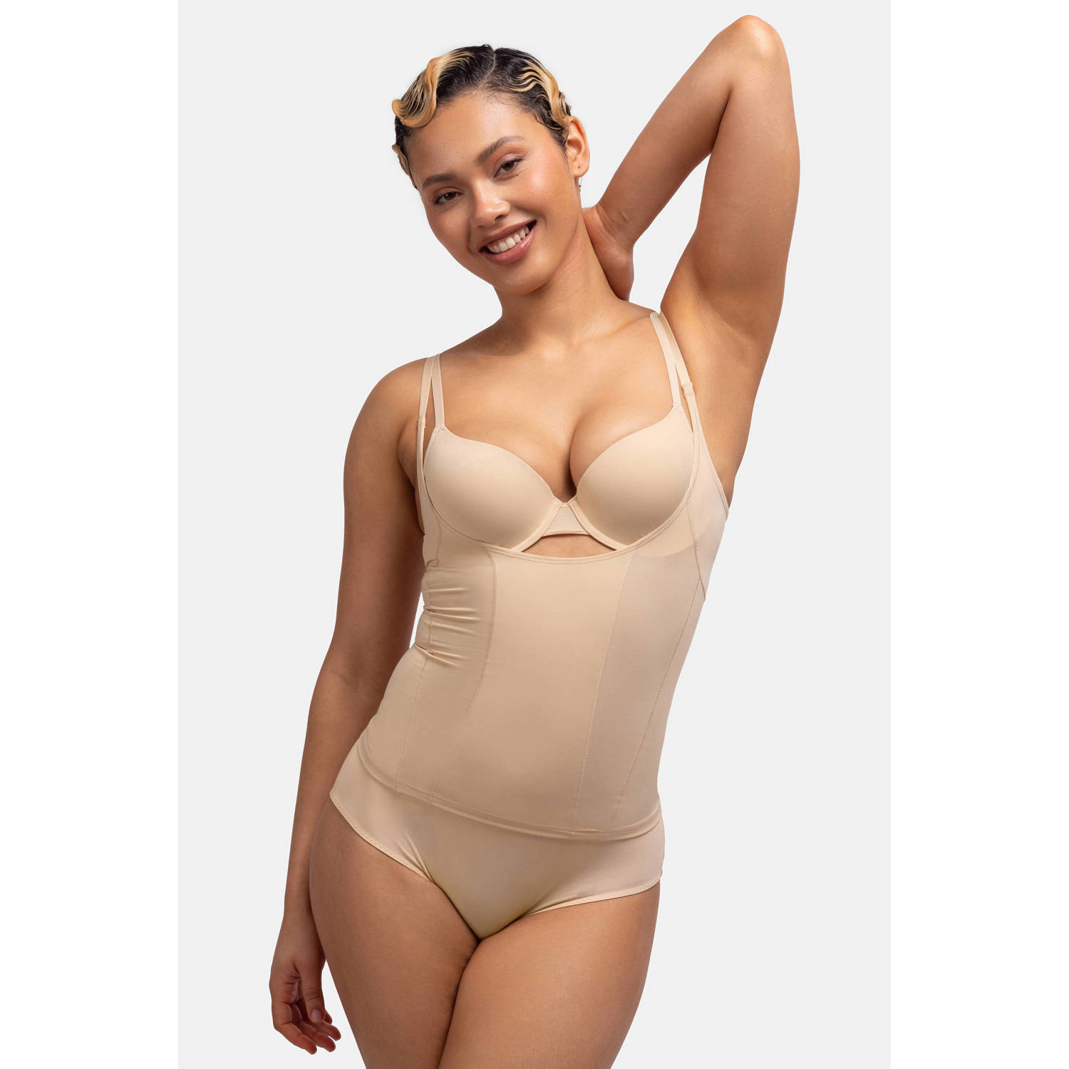 Dorina corrigerend hemd Alina beige