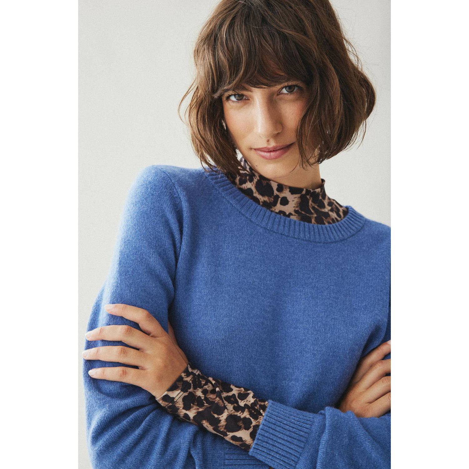 Vila Trui met ronde hals VIRIL O-NECK L S KNIT TOP NOOS
