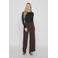 VILA high waist wide leg broek VICLUA donkerbruin