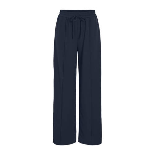 VILA high waist wide leg broek VICLUA donkerblauw afbeelding
