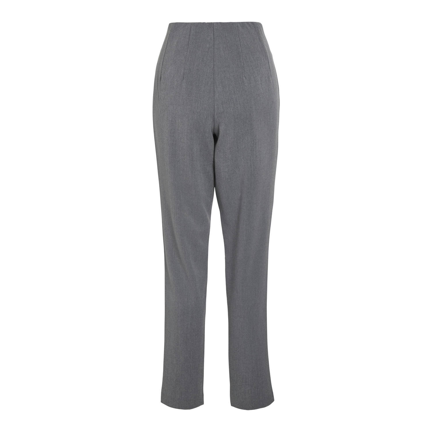 VILA high waist regular fit pantalon VIVARONE grijs