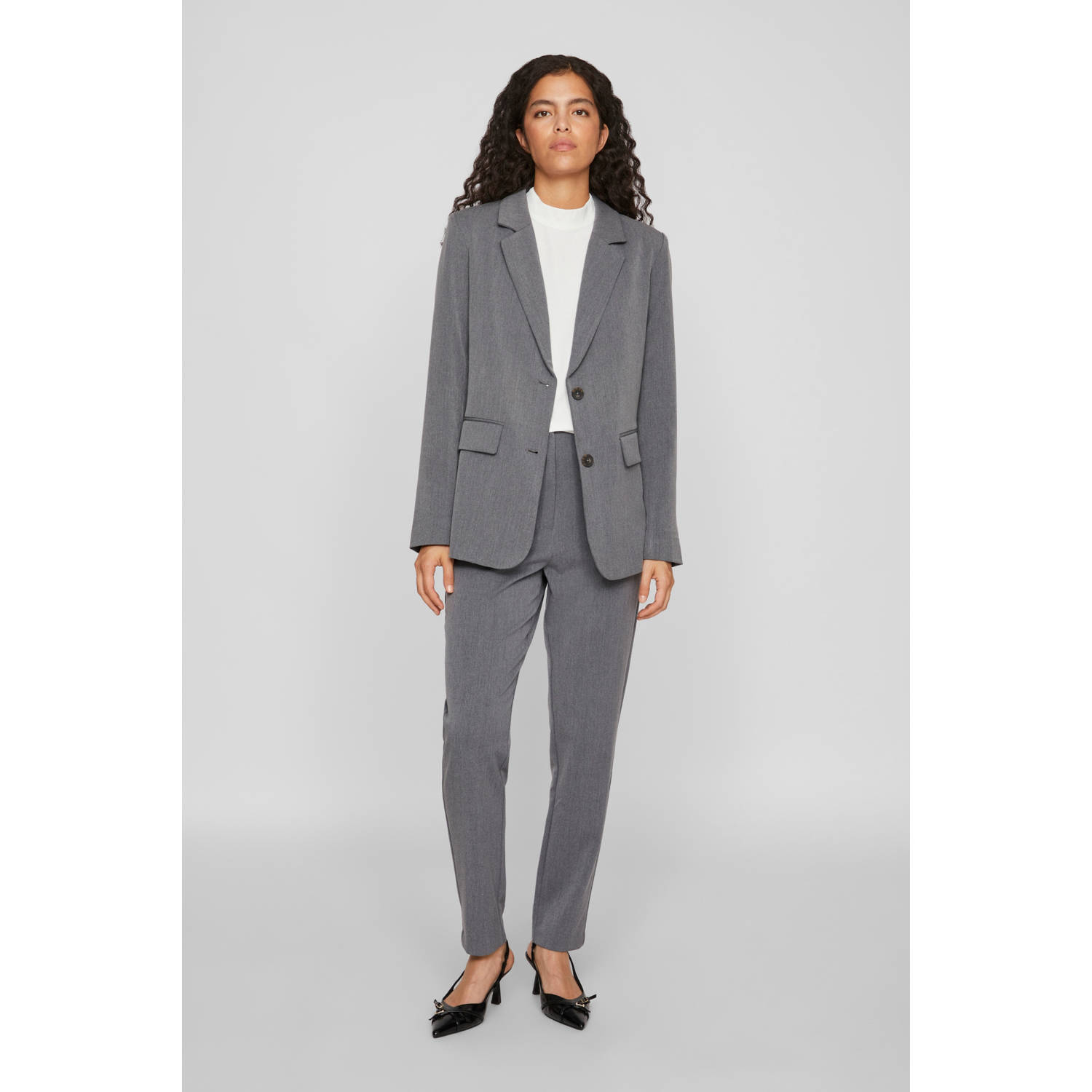 VILA rechtvallende blazer VIVARONE grijs